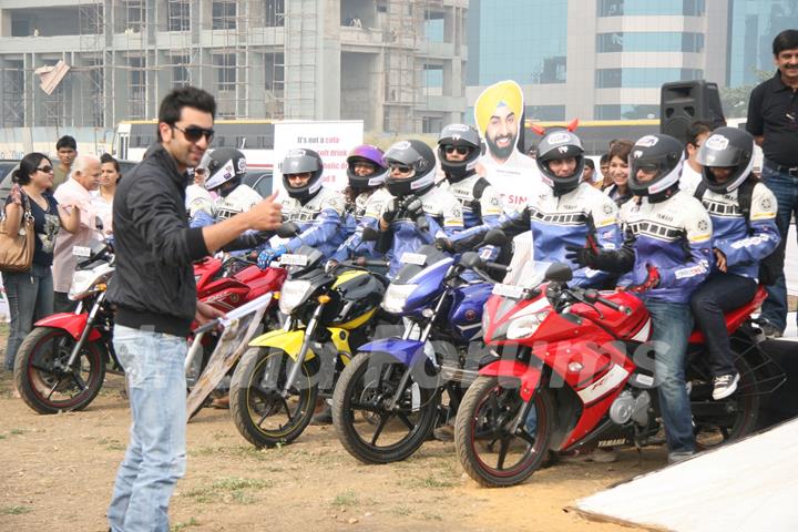 Ranbir Kapoor at the Big Adda Yamaha Bike Rally