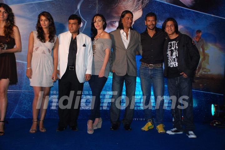Bollywood actors Preeti Jhangiani and Milind Soman at the launch of film &quot;Nakshatra&quot; in Mumbai