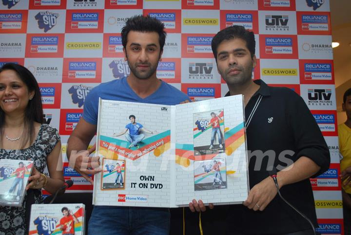 Ranbir Kapoor and Karan Johar at Wake Up Sid DVD launch