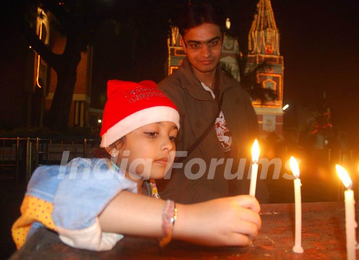 Christmas eve at Cathedral of the Sacred Heart, in New Delhi on Thrusday