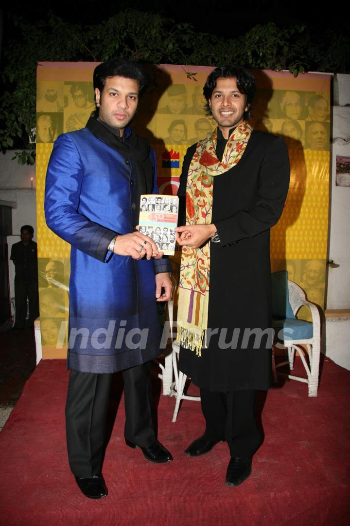 Ayaan and Aman Ali Khan''s book launch of &quot;50 Maestros Recordings&quot; at Olive