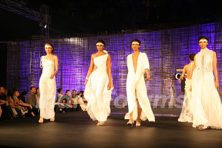 Models walking at designer Wendell Rocdericks Show at Chivas Tour at Grand Hyatt