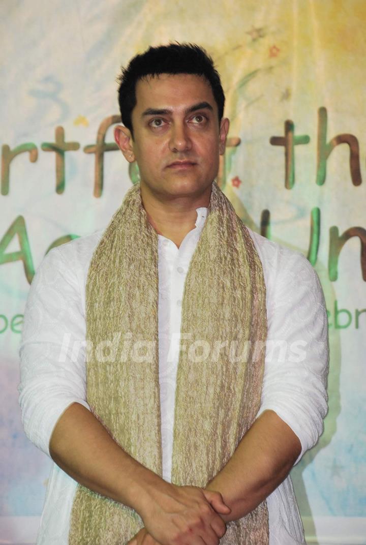 Aamir Khan grace Seksaria School festival at Malad in Mumbai on Sunday Night