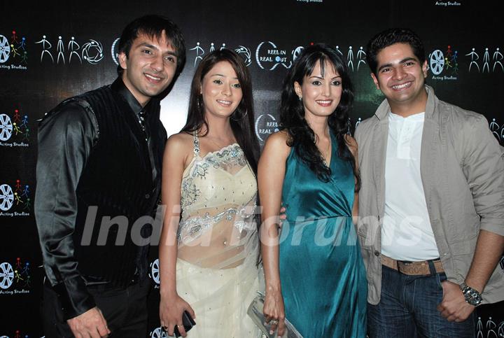 Sara Khan and Karan Mehra at the launch of Three Acting Studio at Thakur Cinema, Kandivli