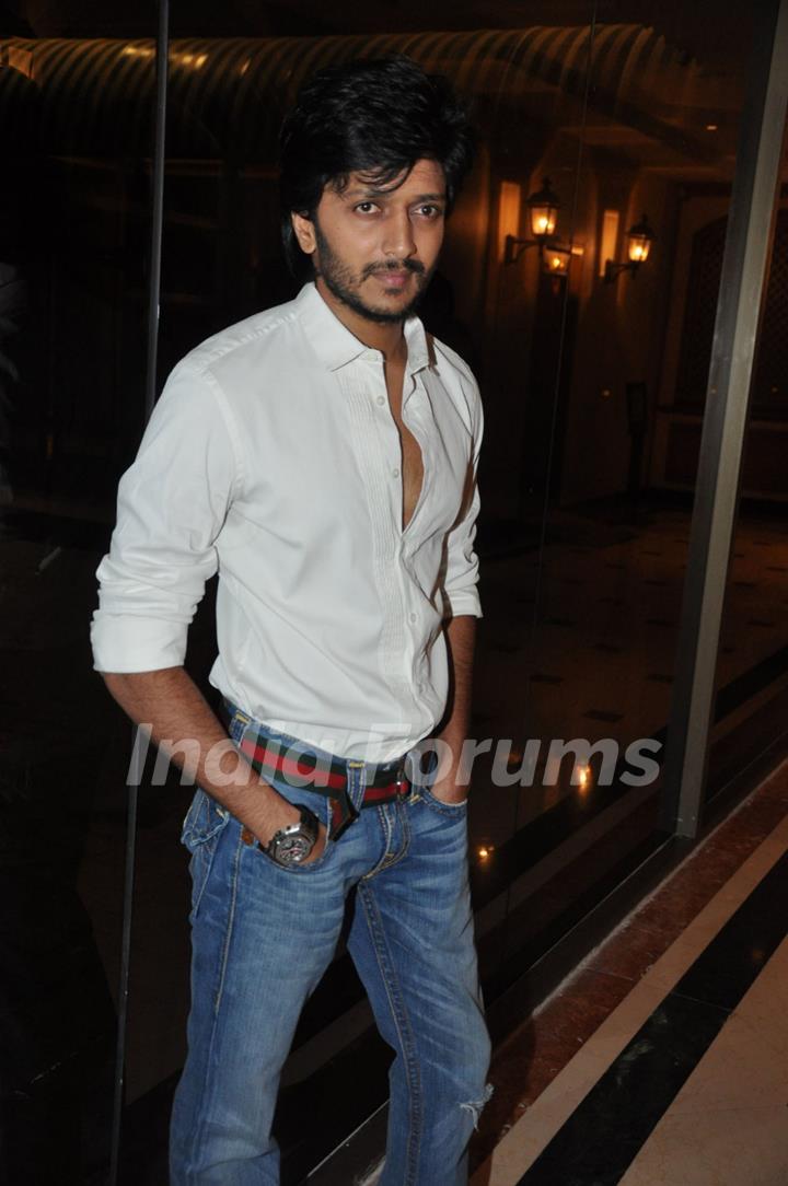 Bollywood actor Ritesh Deshmukh at the press meet of his upcoming movie &quot;Rann&quot;