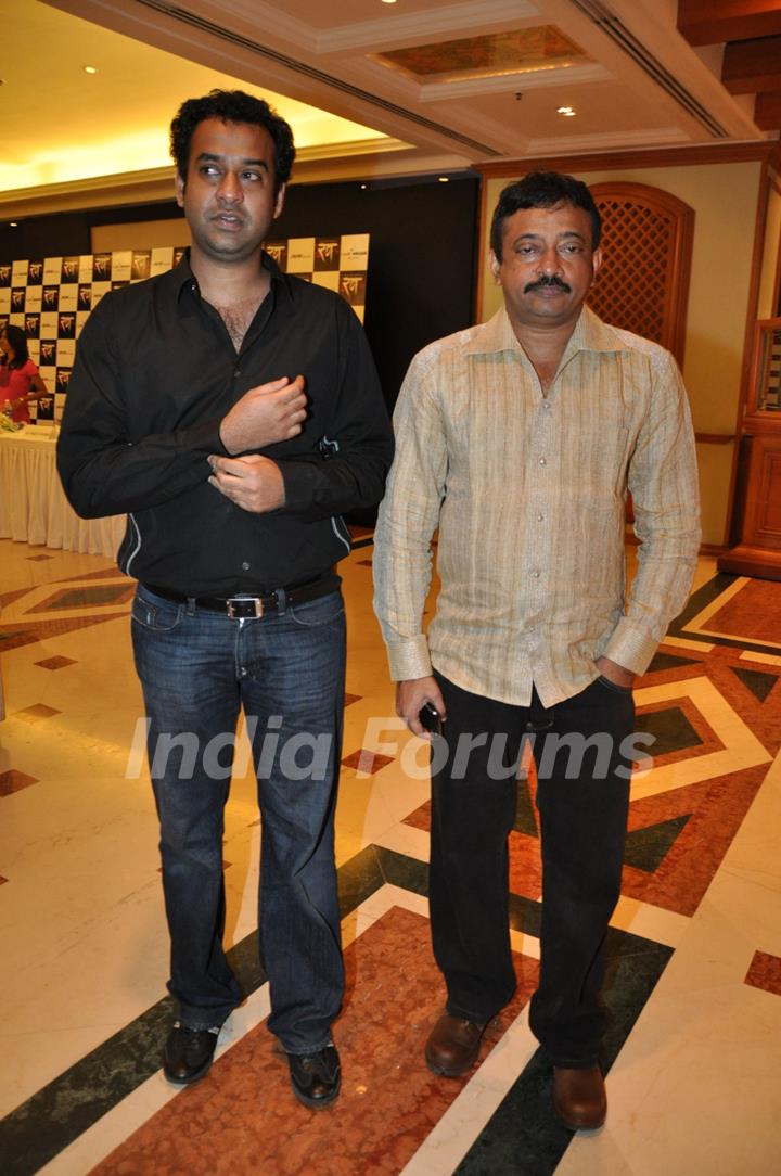 Bollywood director Ram Gopal Varma at the press meet of his upcoming movie &quot;Rann&quot;