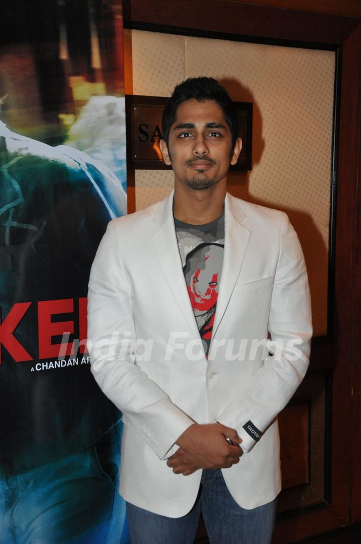 Bollywood actor Siddharth at the music launch of &quot;Striker&quot; in Mumbai