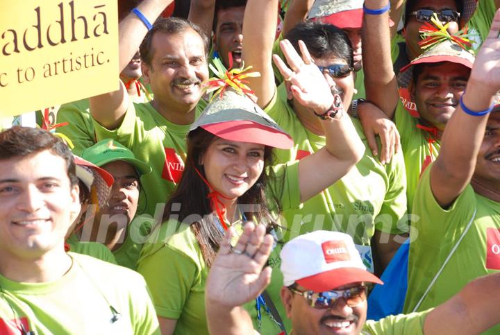 Bollywood actress Poonam Dhillon at Marathon High Res in Mumbai