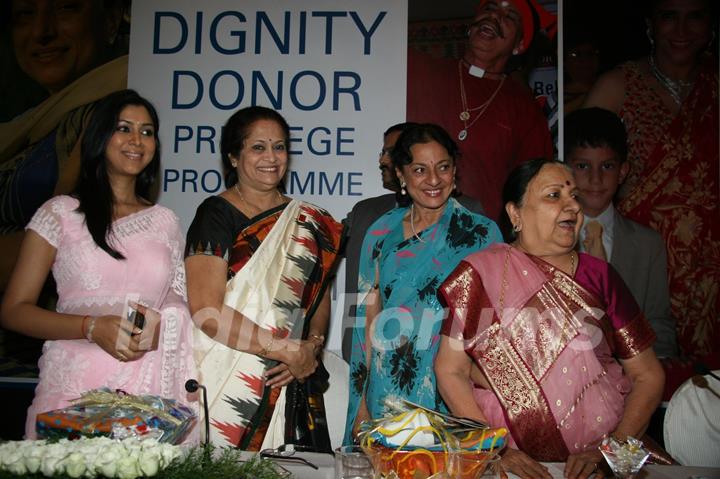 Sakshi Tanwar, Tanuja and Sudha Shivpuri on Dignity Donor event at Taj, Colaba in Mumbai on Monday Afternoon