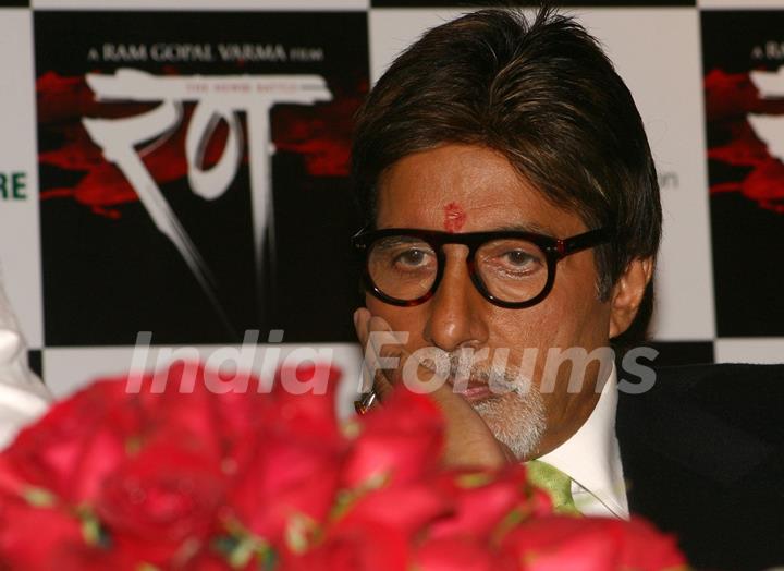 Bollywood star Amitabh Bachchan in New Delhi to promote his film'' ''''Rann'''' on Tuesday 19 jan 2010