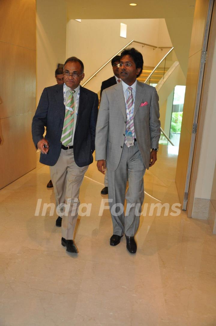 Lalit Modi at IPL Players Auction Media Meet at Trident, BKC, Mumbai
