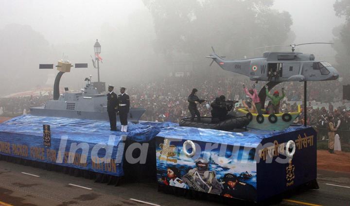 The Republic Day Parade at Rajpath on Teusday at New Delhi