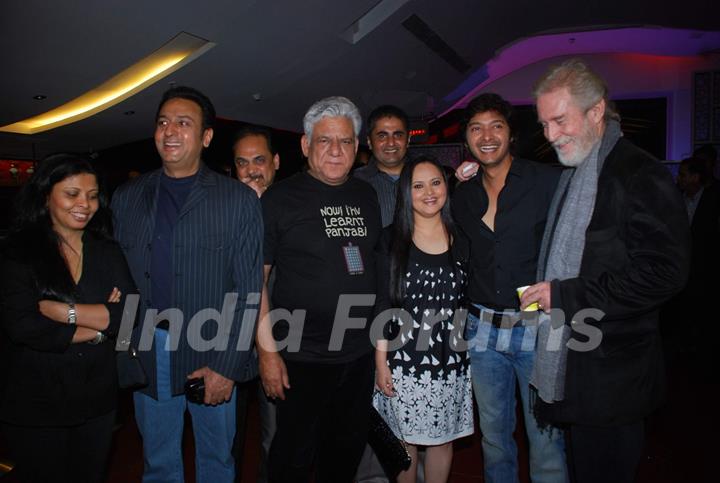 Om Puri, Gulshan Grover, Shreyas Talpade at premiere of Hangman in Cinemax, Mumbai on Wednesday Night