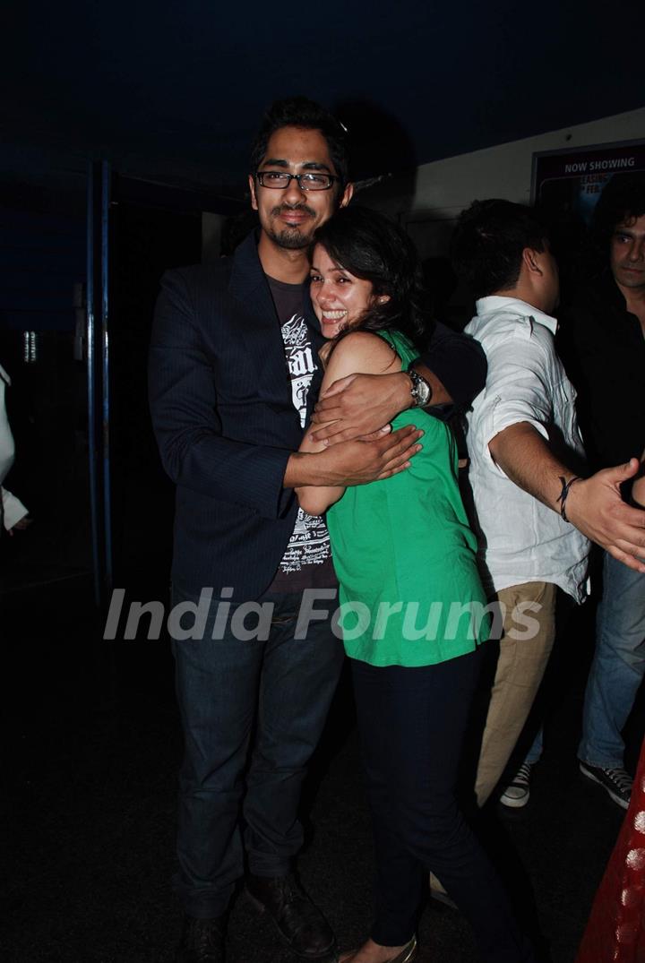 Bollywood actor Siddharth Narayan at the special screening of film &quot;Striker&quot;