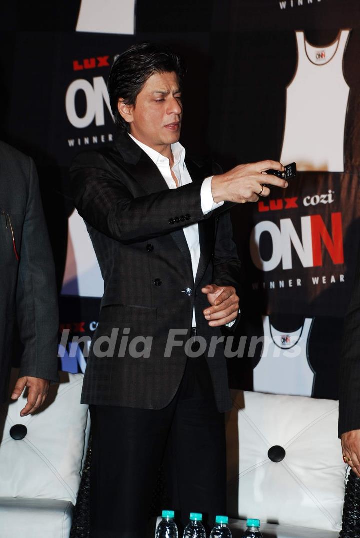 Shah Rukh Khan announced ambassador of Lux innerwear at Sahara Star Photo