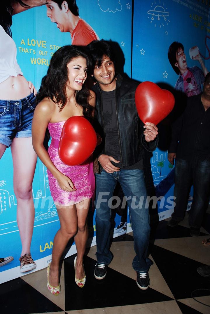 Ritesh and Jacqueline at Valentine Day premiere with promotion of film &quot;Jaane Kahan Se Aayi Hai&quot; at PVR, Juhu in Mumbai