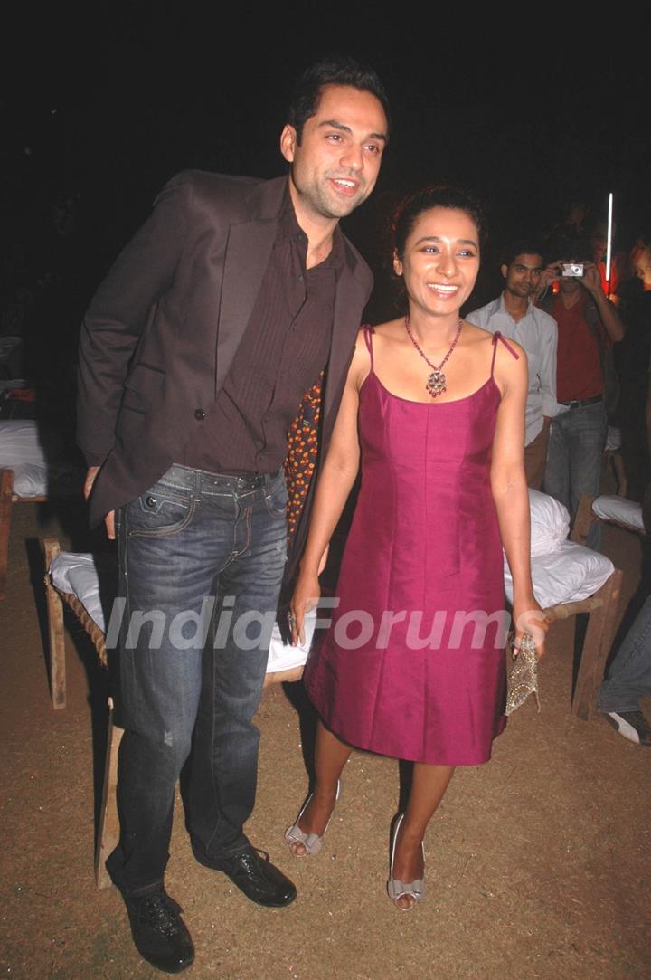 Bollywood actor Abhay Deol and Tanishtha at Road movie media meet at Bandra, Mumbai on Wednesday Night