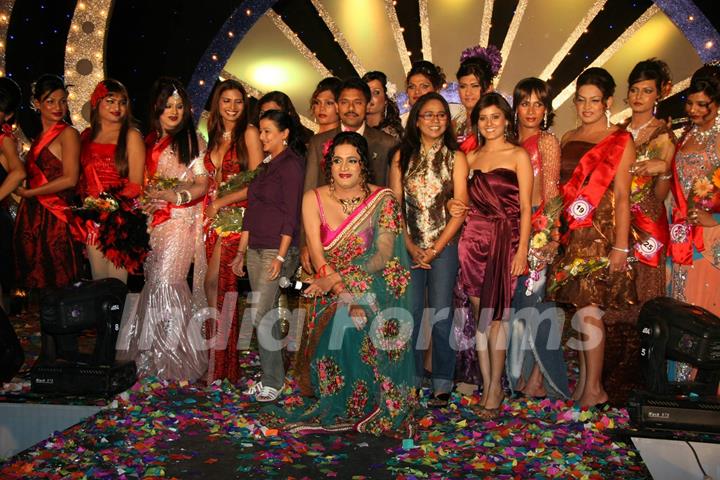 Seema Biswas judges Trans-gender beauty contest V-vare Indian Super Queen semi finals at Royal Palms, Goregaon East