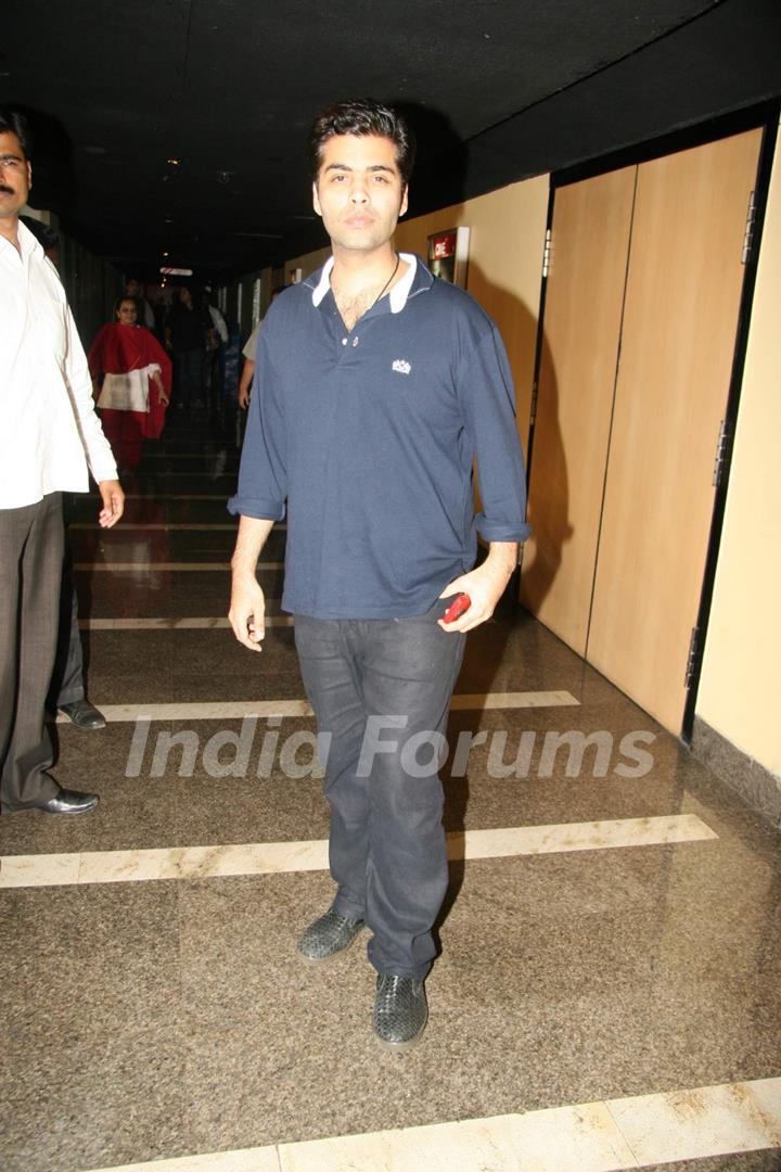 Filmmaker Karan Johar interacts with crowds at Cinemax at Andheri