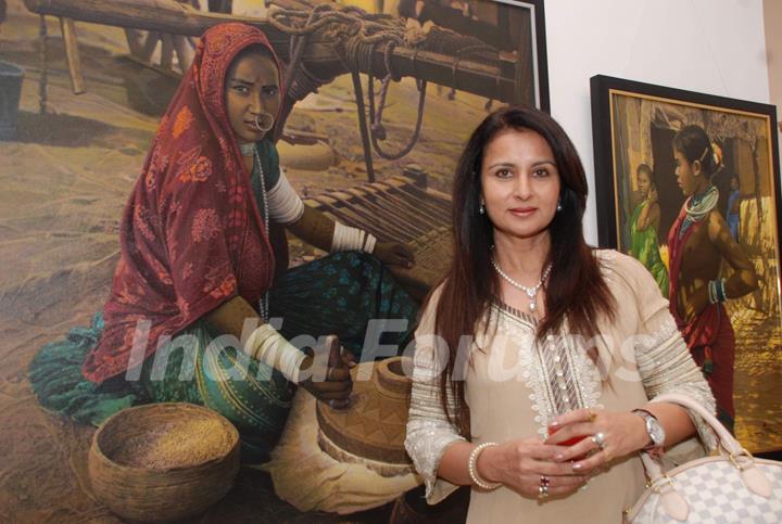 Bollywood actress Poonam Dhillon at art event at Jehangir