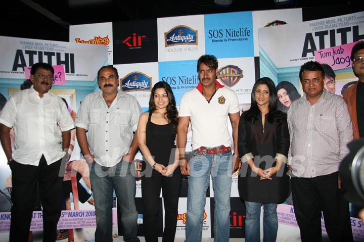 Ajay Devgan and Konkona Sen Sharma at Atithi Tum Kab Jaonge music launch