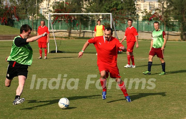 The match between Russia and Austria during the Japee Greens United Cup 2010 tornament (an inter embassy championship ) in Greater Noida on New Delhi, 27 Feb 2010