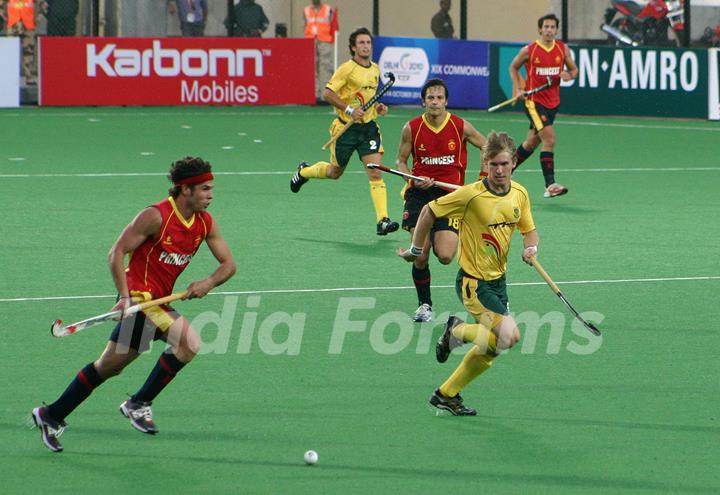 The match South-Africa Vs Spain during the Hero Honda Hockey World Cup on New Delhi, 28 Feb 2010