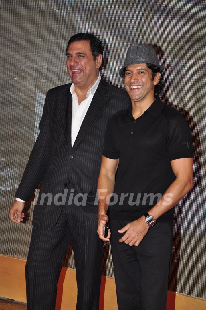 Boman Irani and Farhan Akhtar at Ambani''s Big pictures bash at Grand Hyatt