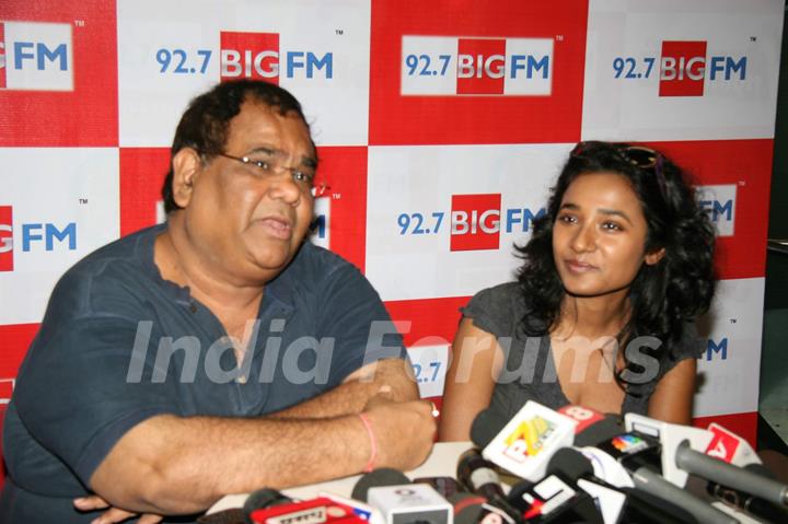 Tanishta Chaterjee and Satish Kaushik at Big FM studios at Andheri