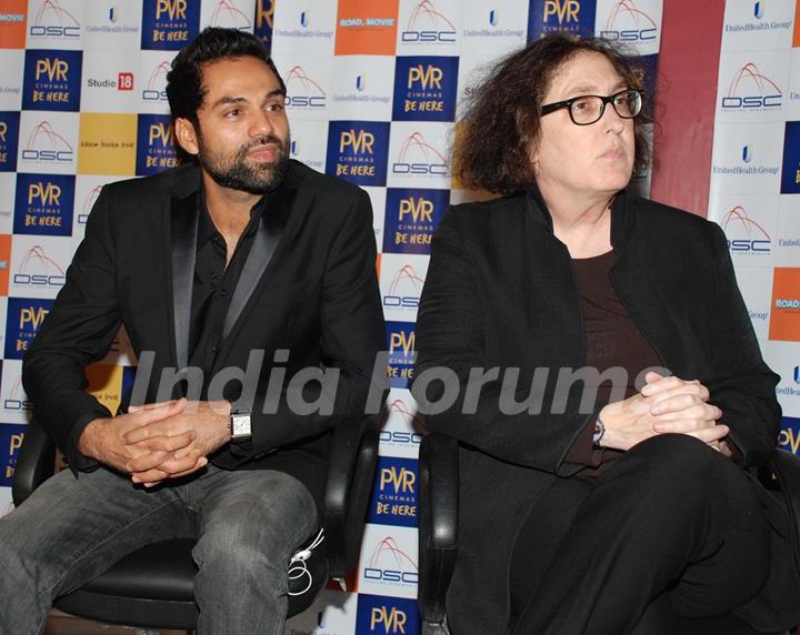 Actor Abhay Deol and Producer Susan B Landau at a press-meet to promote their film &quot;Road Movie&quot; in New Delhi on Thrusday March 2010