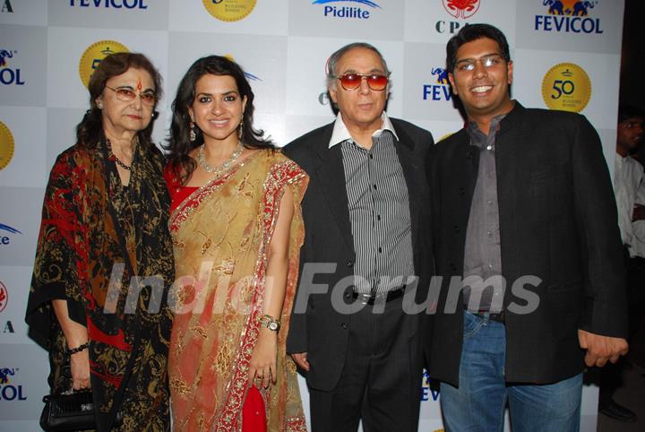 Y K Sapru with wife and Deve Jolly at CPAA Shaina NC show presented by Pidilite at Lalit Hotel