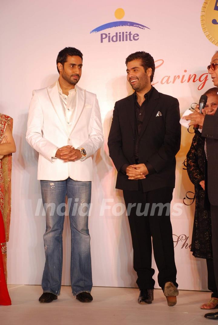 Abhishek and Karan Johar at CPAA Shaina NC show presented by Pidilite at Lalit Hotel