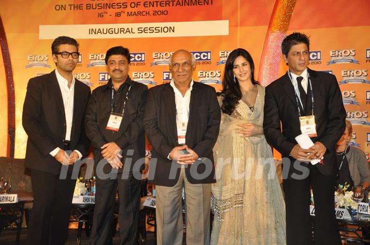 Shah Rukh Khan, Katrina Kaif, Yash Chopra, Karan Johar and others were present at the inaugural session of FICCI Frames 2010