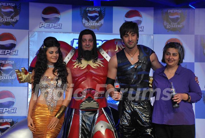 Ranbir, Sanjay Dutt and Jacqueline unveil Pepsi Game