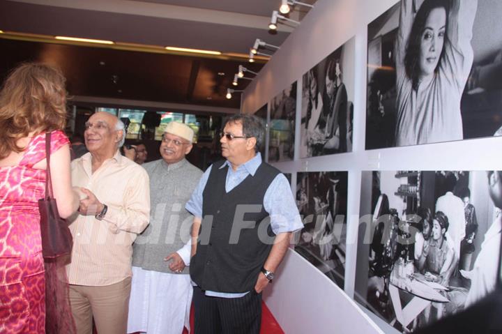 Yash Chopra and Subhash Ghai inaugurates Bollywood Exhibition by Photogrpaher Gerladine Langlois at Grand Hyatt, Mumbai