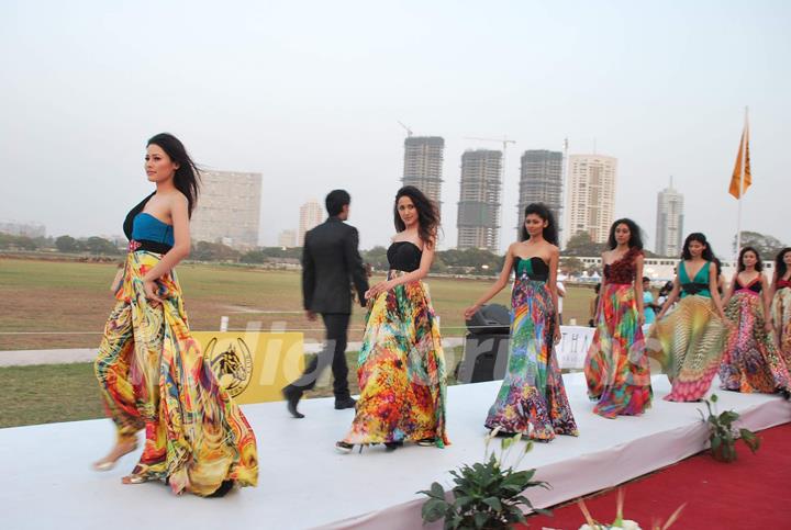 Models at D B Realty Southern Command Polo Cup Match