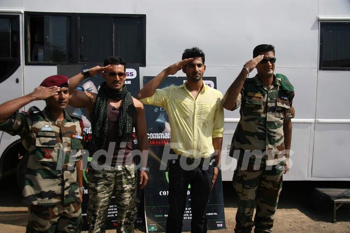 Guests at the auditions of TV channel Bindass D3 Commando Force series at Worli Sports Club