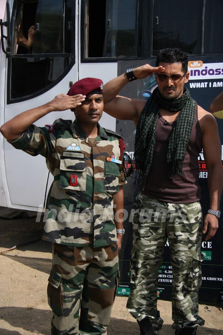 Guests at the auditions of TV channel Bindass D3 Commando Force series at Worli Sports Club