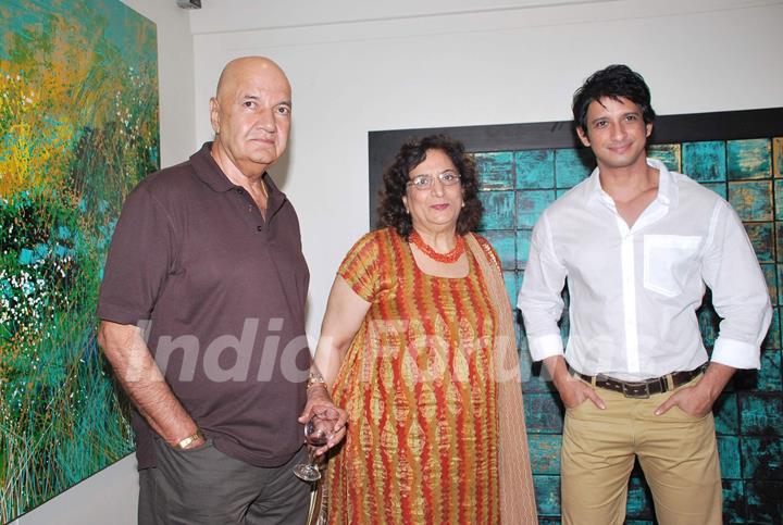 Prem Chopra and Sharman Joshi at Revati Sharma Singh''s art exhibition at Art N Soul Gallery