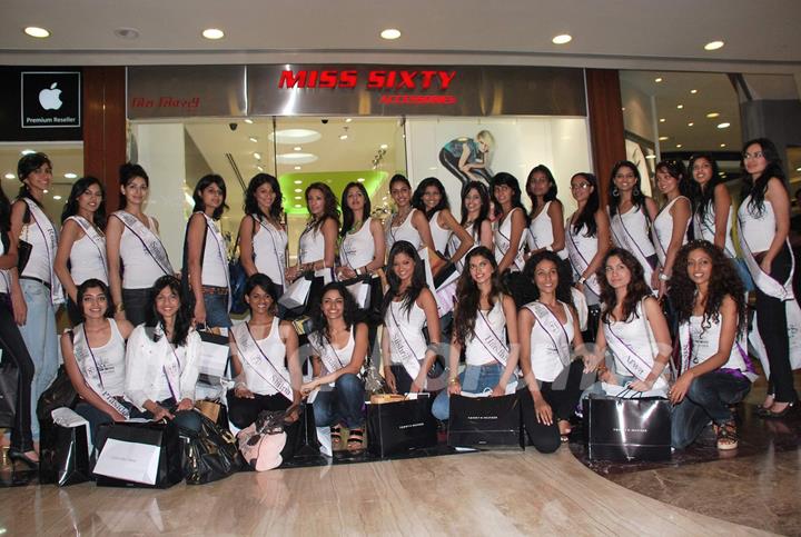 Miss India Universe contestants visit Miss Sixty store at Palladium