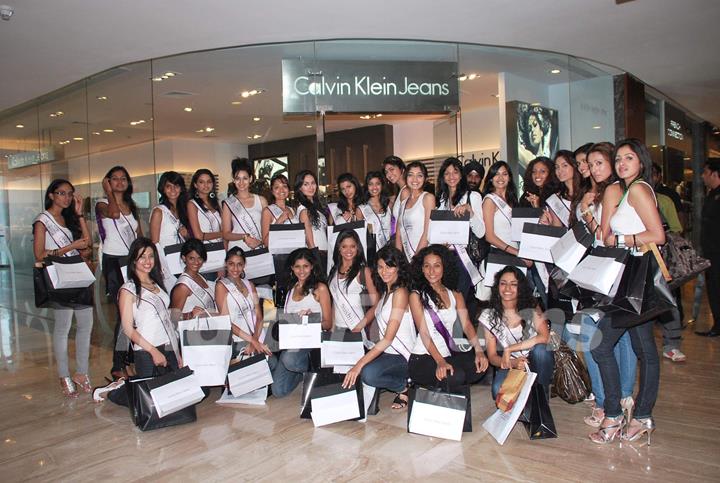 Miss India Universe contestants visit Miss Sixty store at Palladium