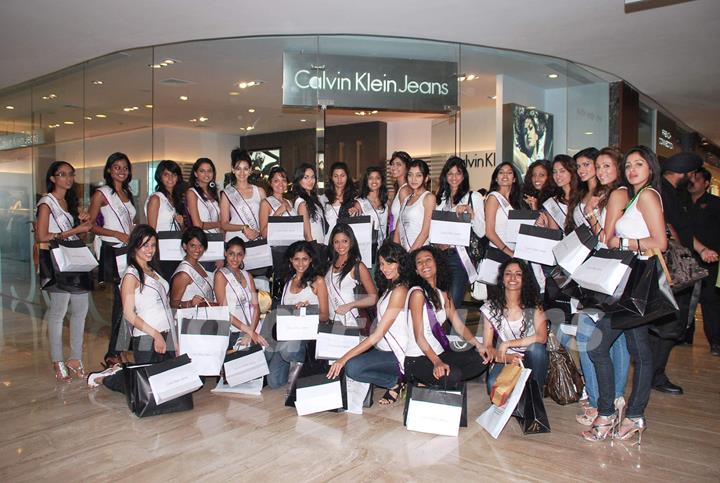 Miss India Universe contestants visit Miss Sixty store at Palladium