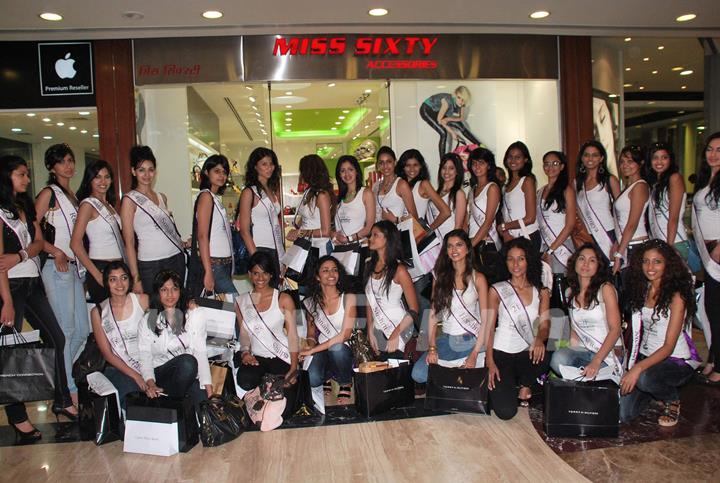 Miss India Universe contestants visit Miss Sixty store at Palladium