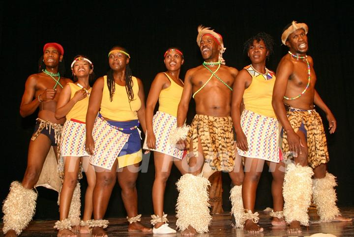 Performance by &quot;Ubuhle Besintu&quot; a traditional dance troupe from South Africa during the Africa Festival in New Delhi on Tuesday