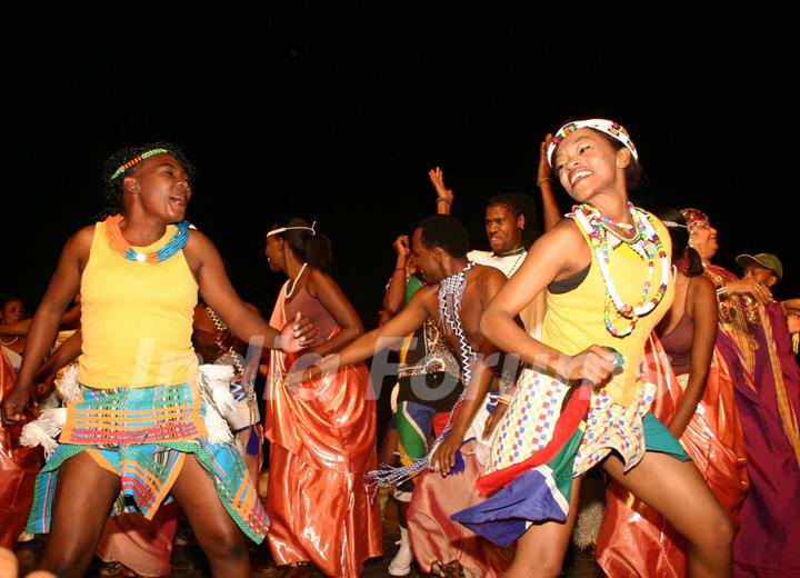 The traditional dancers at the Africa Festival in New Delhi on Tuesday