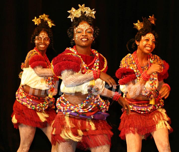 Performance by dance and music group from Nigeria during the Africa Festival in New Delhi on Wednesday