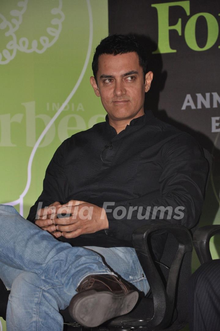 Aamir Khan unveils Forbes India 1st anniversary special magazine at Landmark, Mumbai