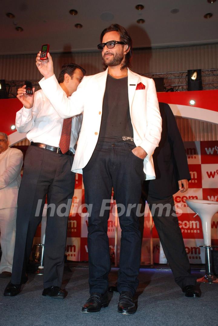 Saif Ali Khan at the launch of Wyncom mobile at Trident hotel in Mumbai