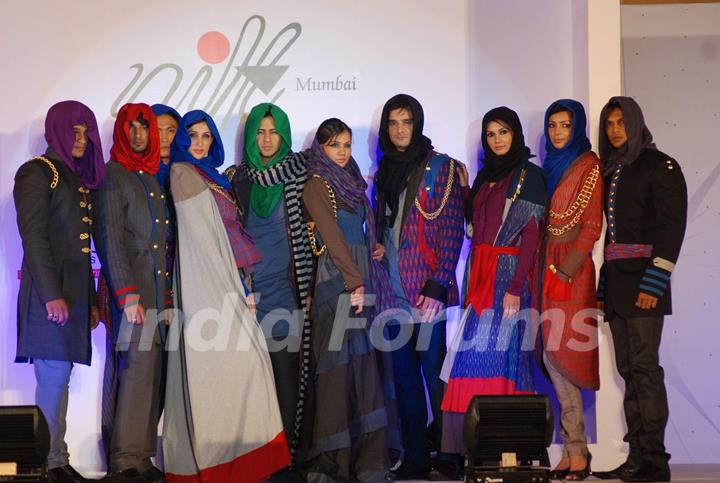 Model walk on the ramp for NIFT Design Collection 2010