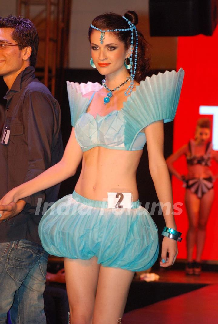 A model at Triumph Inspiration Award 2010 held at Palladium Mall, in Mumbai